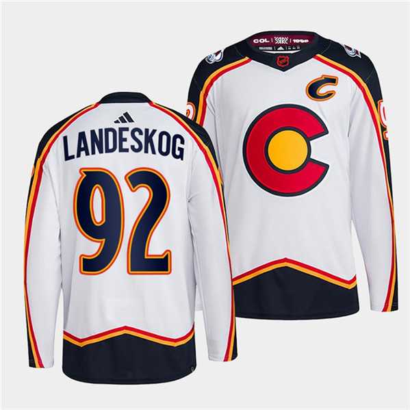 Men's Colorado Avalanche #92 Gabriel Landeskog White 2022-23 Reverse Retro Stitched Jersey Dzhi,We sell and wholesale Men's Colorado Avalanche #92 Gabriel Landeskog White 2022-23 Reverse Retro Stitched Jersey Dzhi on line form chian!